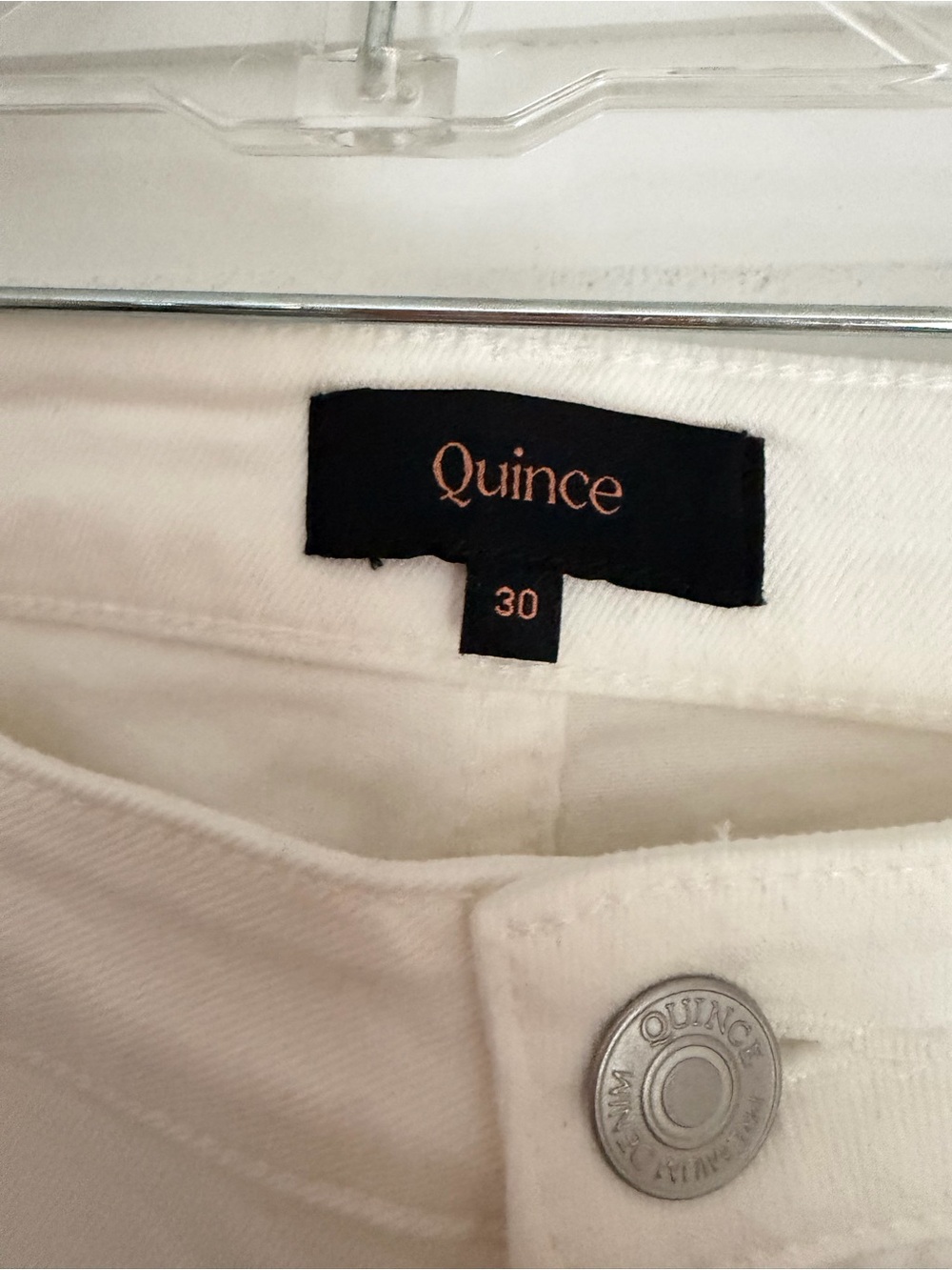 Quince White Straight-Leg Jeans with Clean Silhouette - Picture 4 of 5